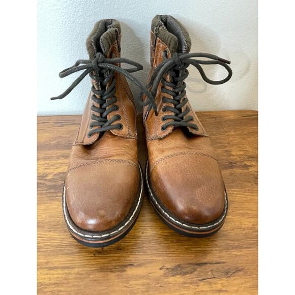 Crevo Camden Brown Leather Men's Boots - Picture 3 of 10